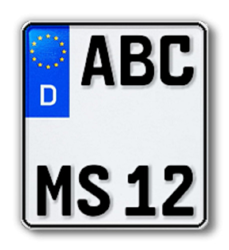 Motorrad kennzeichen 180 - 1,